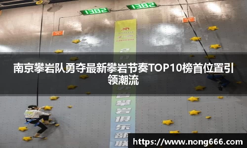 南京攀岩队勇夺最新攀岩节奏TOP10榜首位置引领潮流
